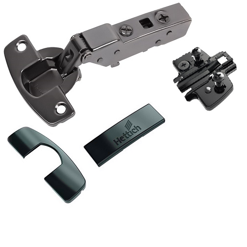 К-т Завіса Sensys 8646i чорний обсидіан- полунакладна з дотягувачем, для тонких фасадів 10–19 мм