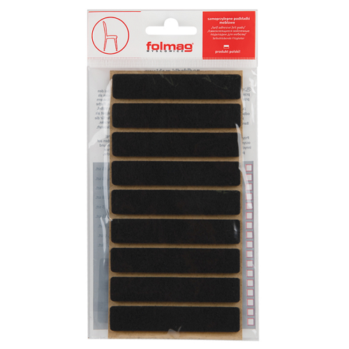 Войлочні самоклейки,15х80 Чорні Folmag