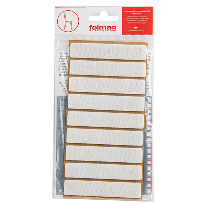 Войлочні самоклейки,15х80 Білі Folmag