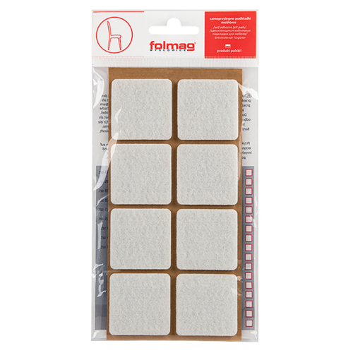 Войлочні самоклейки, 38х38 Білі Folmag