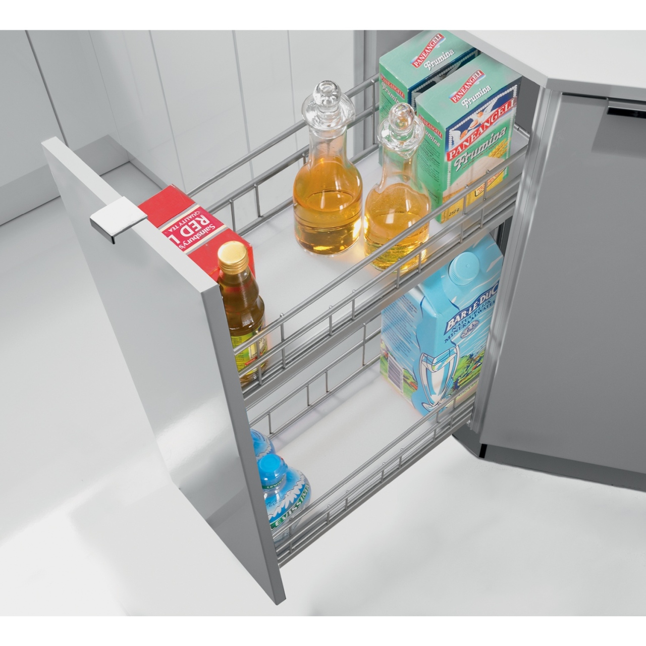 Cargo IQ plus 2-рівневий, корпус 200 мм, срібло (9065857) Hettich