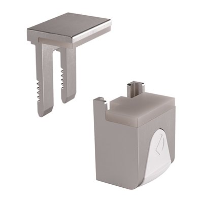 Полицетримач Kubic д/скла 4-8мм, під саморіз, нікель, Italiana Ferramenta
