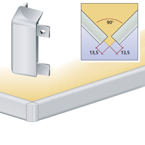 Кут зовн.  90° до один. проф. Н=62.2 алюм.