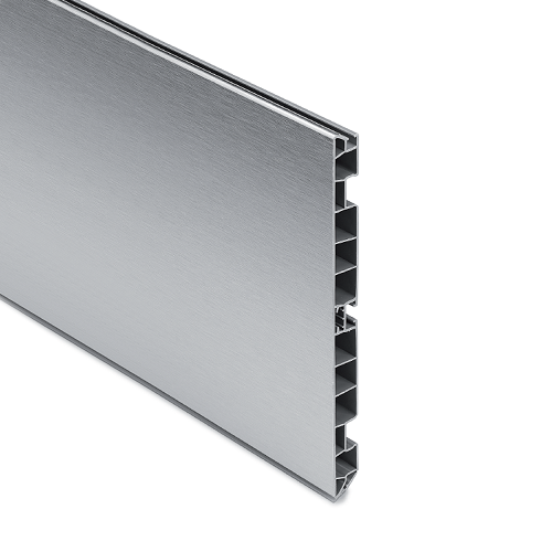 Цоколь пластиковий Scilm H=150 мм, L=4000 мм, алюміній браш