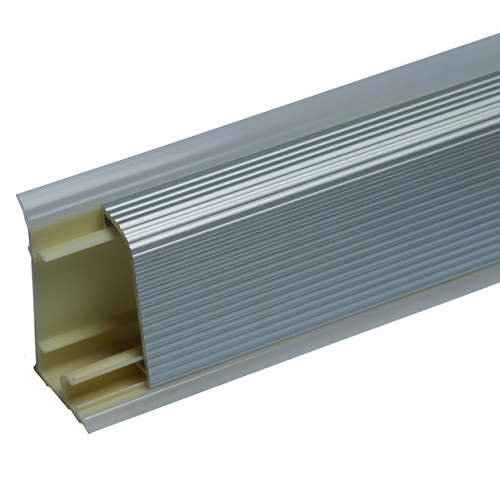 Плінтус овальний рифлений H=45 L=4000, алюміній анодований
