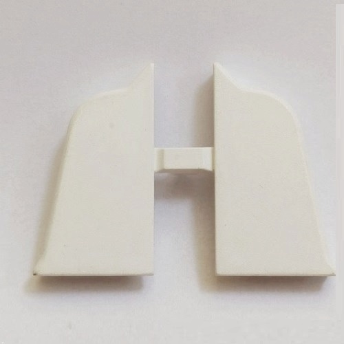 Заглушка до плінтусу Н=45 (лів+прав), білий