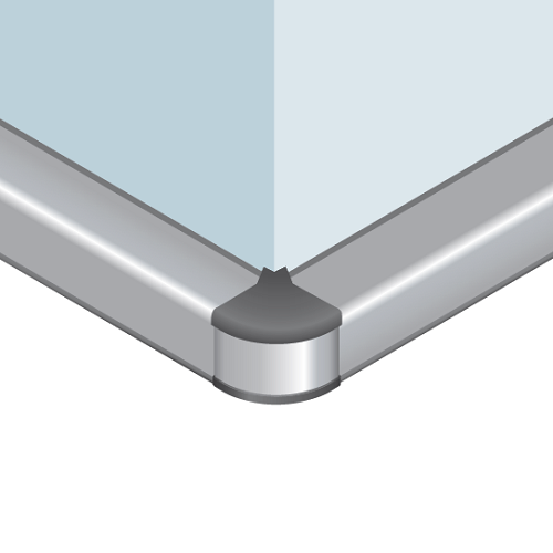Кут зовнішній 90° до плінтусу Н=15 з заглушкою, сірий