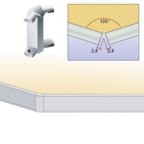 Кут зовн. 135° до подв. проф. Н=40 алюм.
