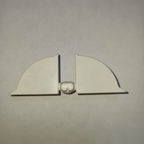 Заглушка до плінтусу кругл. H=30 (лів+прав), білий