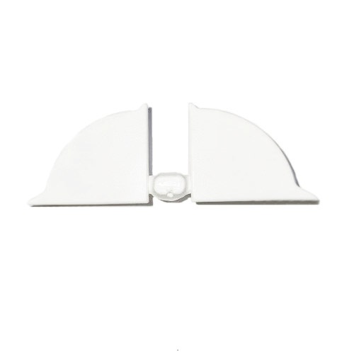 Заглушка до плінтусу кругл. H=30 (лів+прав), білий