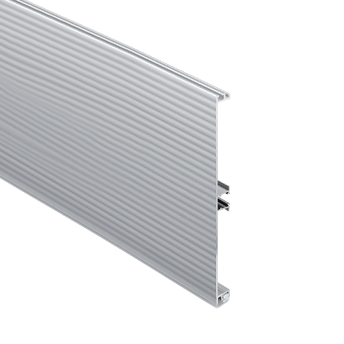 Цоколь алюмінієвий Scilm H=150 мм, L=4100 мм, крупнорифлений