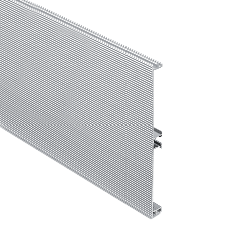 Цоколь алюмінієвий Scilm H=150 мм, L=4100 мм, дрібнорифлений