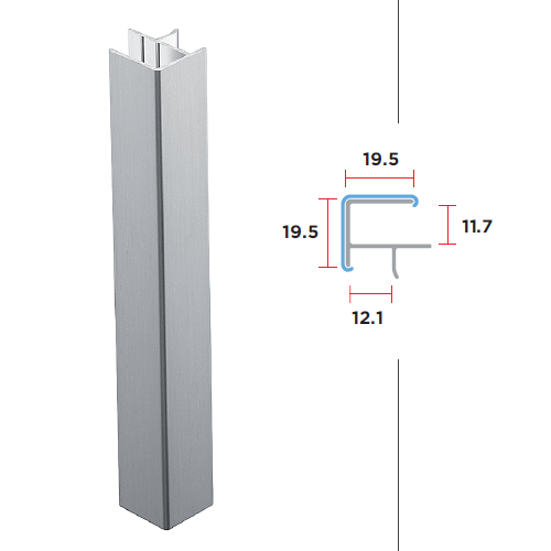 Кут зовнішній для цоколя Scilm, 90°, H=120 мм, алюміній