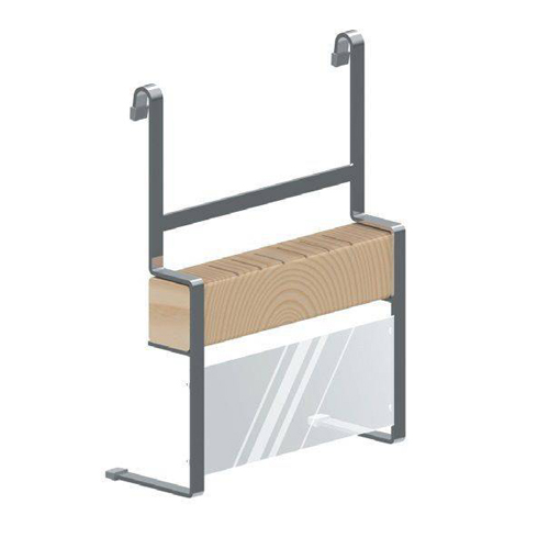 S д/релігна- Утримувач д/ножів, дерево/хром блиск.-розпр.