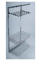 S Полиця бічна 2-я висувна, хром блиск.