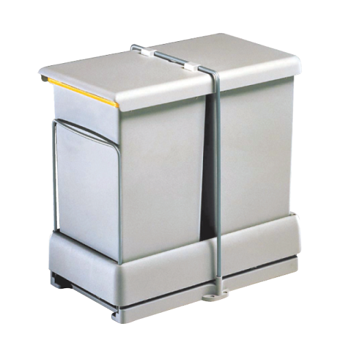 В Відро 2-е висув. сірий пластм. (14л+14л)