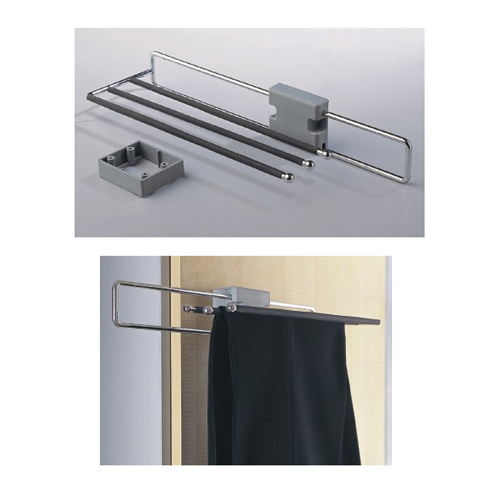 В Брючниця висувна бічна сірій/хром