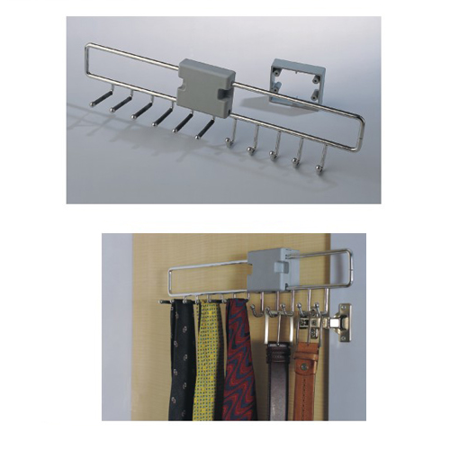 В Вішалка д/ременів, краваток бічна сірий/хром