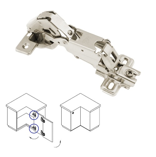 Завіса накладна 175* (крокодил) з монтажною планкою