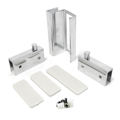 Завіса д/скла- комплект (2 завіси + ручка)