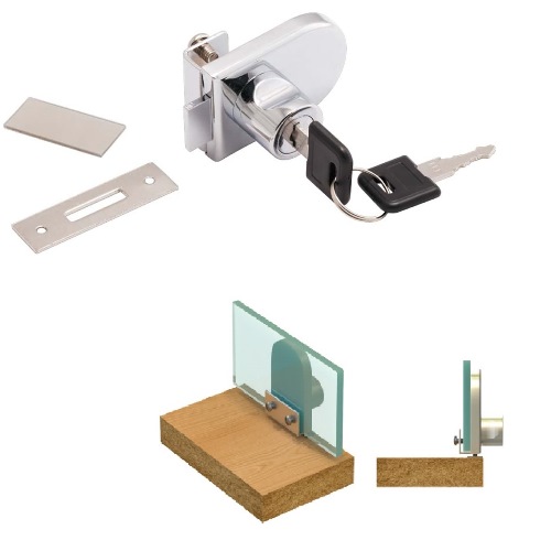 Замок д/скла- 1 двері