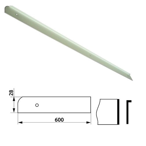 Планка бічна д/стільниць 28 ліва, алюміній