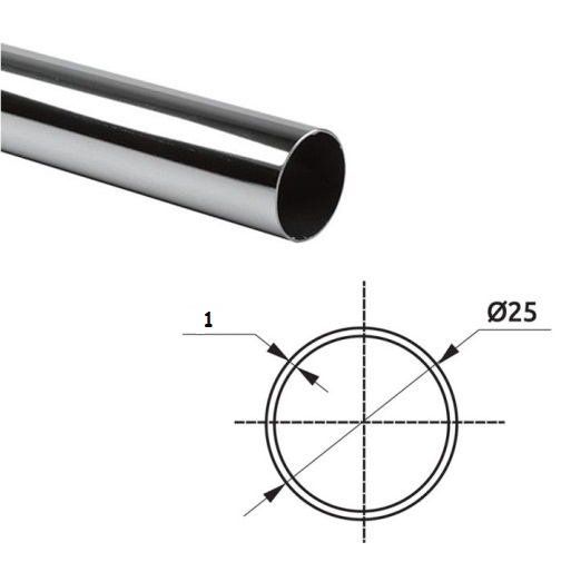 Труба D25, L=3000 /1мм