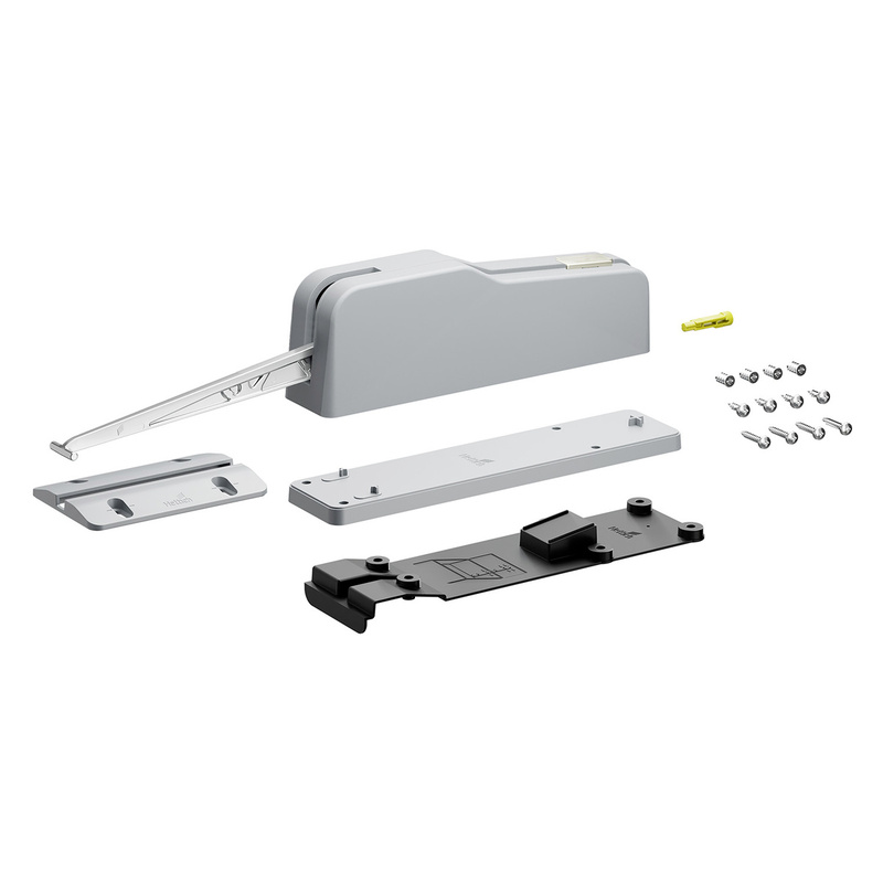Механізм Pull to move Silent для WingLine, потужний, сірий (9339585) Hettich