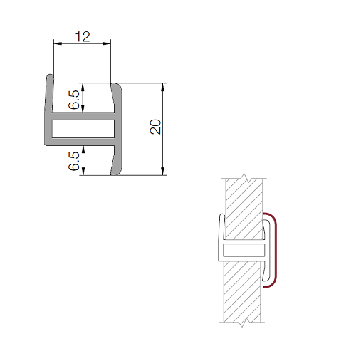 З'єднання цоколю ПВХ Scilm, Н=120 мм, чорний матовий