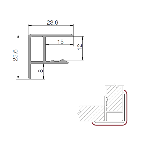 Кут зовнішній для цоколя ПВХ Scilm, 90°, H=120 мм, чорний матовий