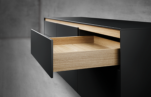 Направляючі Quadro V6 5D з механізмом Push to open, L-400 мм, з фіксаторами (21685) Hettich